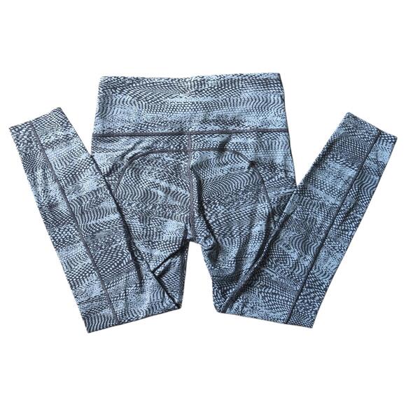 Lululemon Align‎ HR Leggings Sz 6 24" Swerve Vapor Metal Grey Snake Skin Print - Picture 2 of 11